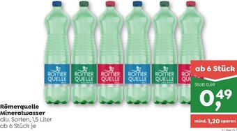 ADEG Römerquelle Mineralwasser 1,5 Liter Angebot