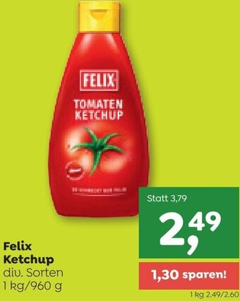 ADEG Felix Ketchup 1 kg/ 960 g Angebot