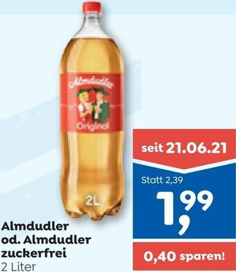 ADEG Almdudler od. Almdudler Zuckerfrei 2 Liter Angebot