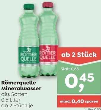 ADEG Römerquelle Mineralwasser 0,5 Liter Angebot