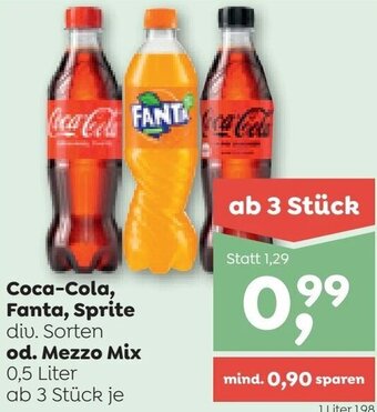 ADEG Coca-Cola, Fanta, Sprite od. Mezzo Mix 0,5 Liter Angebot