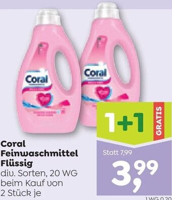ADEG Coral Feinwaschmittel Flüssig 20 WG Angebot