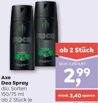 ADEG Axe Deo Spray 150/75 ml Angebot
