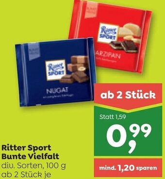 ADEG Ritter Sport Bunte Vielfalt 100 g Angebot