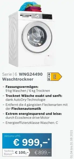 Expert Serie 6 WNG24490 Waschtrockner Angebot