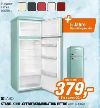 Expert Nabo Stand Kühl Gefrierkombination Retro KGR2124 Angebot