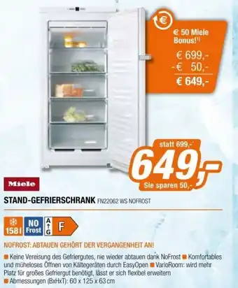 Expert Miele Stand Gefrierschrank FN22062 Angebot