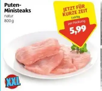 Hofer Puten Ministeaks 800g Angebot