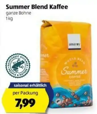 Hofer Summer Blend Kaffee 1Kg Angebot