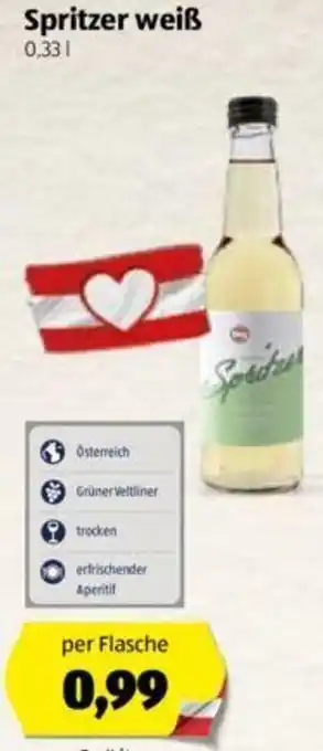 Hofer Spritzer Weiß Angebot
