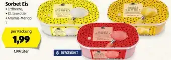 Hofer Sorbet Eis 1L Angebot