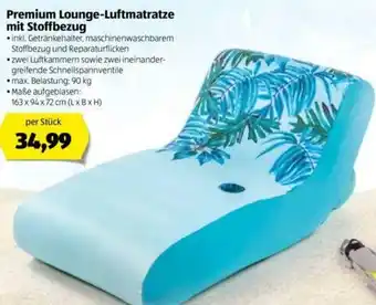 Hofer Premium Lounge Luftmatratze Mit Stoffbezug Angebot