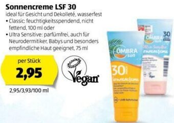Hofer Sonnencreme LSF 30 Angebot