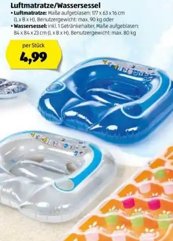 Hofer Luftmatratze/Wassersessel Angebot