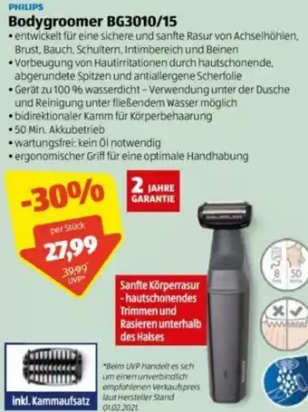 Hofer Philips Bodygroomer BG3010/15 Angebot