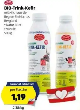 Hofer Bio Trink Kefir 500g Angebot