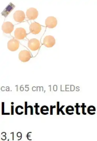 KiK Lichterkette 165 cm Angebot