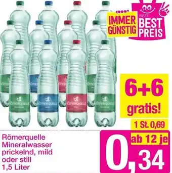 Sutterlüty Römerquelle Mineralwasser Pricklnd, Mild oder Still 1,5 Liter Angebot