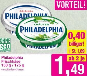 Sutterlüty Philadelphia Frischkäse 150 g/ 175 g Angebot