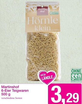 Sutterlüty Martinshof 6-Eier Teigwaren 500 g Angebot
