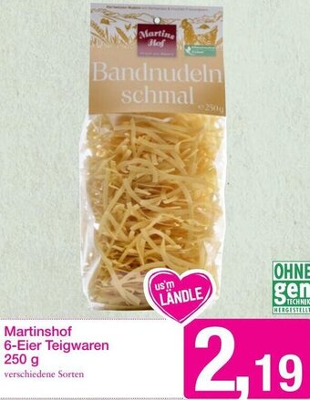 Sutterlüty Martinshof 6-Eier Teigwaren 250 g Angebot