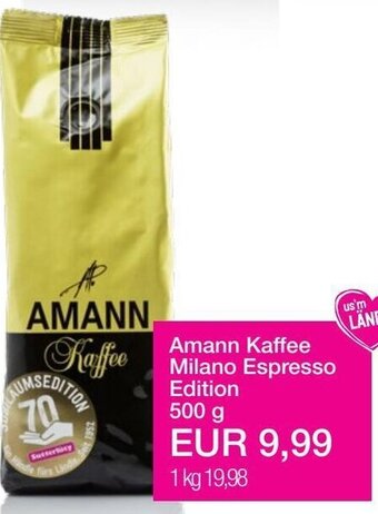 Sutterlüty Amann Kaffee Milano Espresso Edition 500 g Angebot