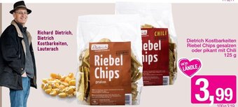 Sutterlüty Dietrich Kostbarkeiten Riebel Chips Gesalzen oder Pikant mit Chili 125 g Angebot