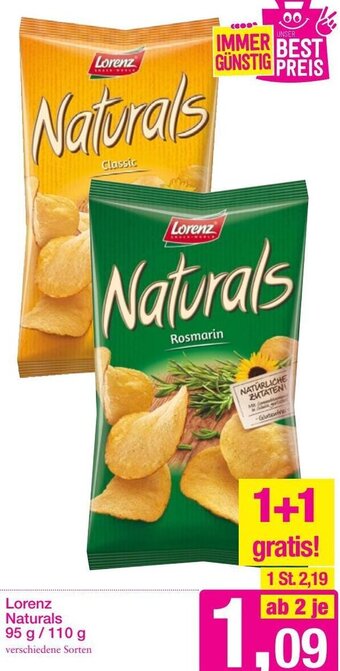 Sutterlüty Lorenz Naturals 95 g/ 110 g Angebot