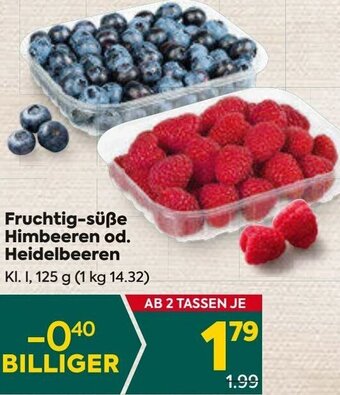 Billa Fruchtig-süße Himbeeren od. Heidelbeeren Angebot