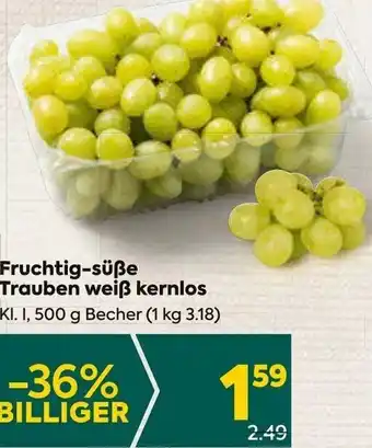 Billa Trauben Weiß Kernlos 500g Angebot