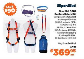 RSEA Safety Spanset 6001 Roofers Safety Kit offer