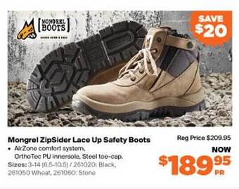 RSEA Safety Mongrel Zipsider Lace Up Safety Boots offer