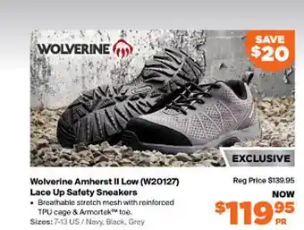 RSEA Safety Wolverine Amherst Ii Low Lace Up Safety Sneakers offer