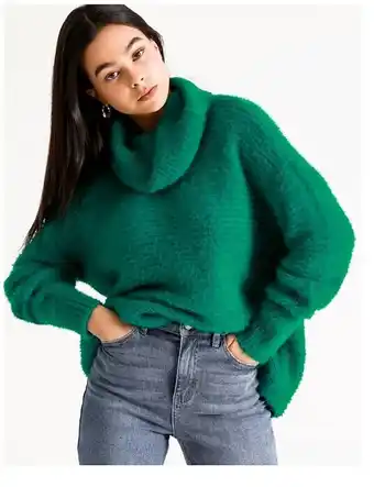 Tokito Oversized Roll Neck Fluffy Jumper