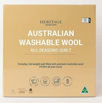 Myer Heritage Australian Washable Wool All Seasons Quilt offer