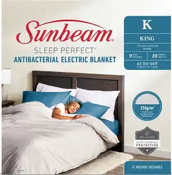 Myer Sunbeam Sleep Perfect Anti-Bacterial Electric Blanket offer