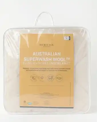 Myer Heritage Australian Wool Reversible Plush Underblanket offer
