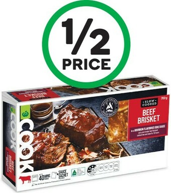 Woolworths Woolworths COOK Slow Cooked Beef Brisket 700g offer
