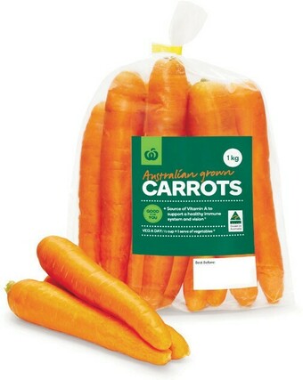 Woolworths Australian Carrots 1 kg Pack offer