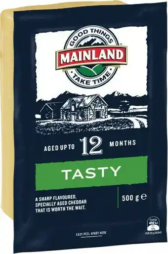 Woolworths Mainland Cheese Blocks 400-500g u2013 Excludes Organic Block 400g offer
