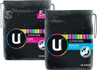 Woolworths U by Kotex Ultrathins Pads Pk 8-14 offer