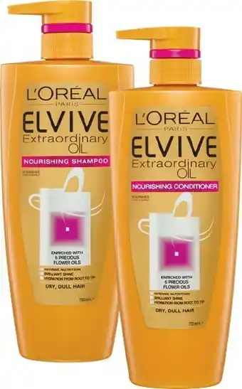 Woolworths Lu2019Oreal Elvive Shampoo or Conditioner 700ml offer
