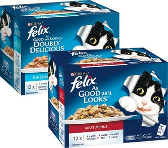 Woolworths Felix Wet Cat Food 12 x 85g offer