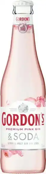 Woolworths Gordonu2019s Pink Gin & Soda Bottles 4x330ml offer