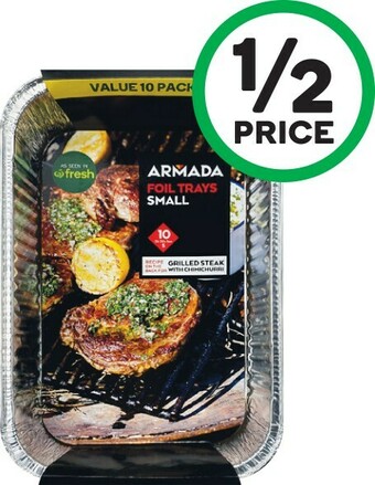 Woolworths Armada Foil Trays Small Pk 10 offer