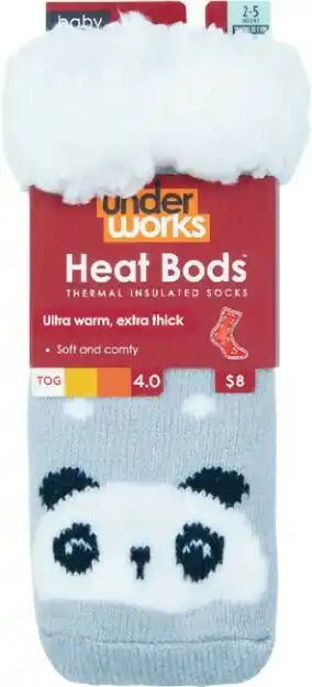 Woolworths Underworks Kidsu2019 Sherpa Lined Heat Bods Socks Pk 1 offer