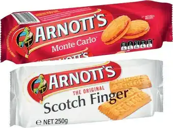 Coles Arnottu2019s Creams, Scotch Finger or Hundreds & Thousands Biscuits 200g-250g offer
