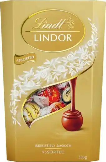 Coles Lindt Cornet Chocolates 327g-333g offer
