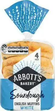 Coles Abbottu2019s Village Bakery Sourdough English Muffins 268g offer