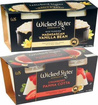 Wicked Sister Desserts 2 Pack 200g-340g